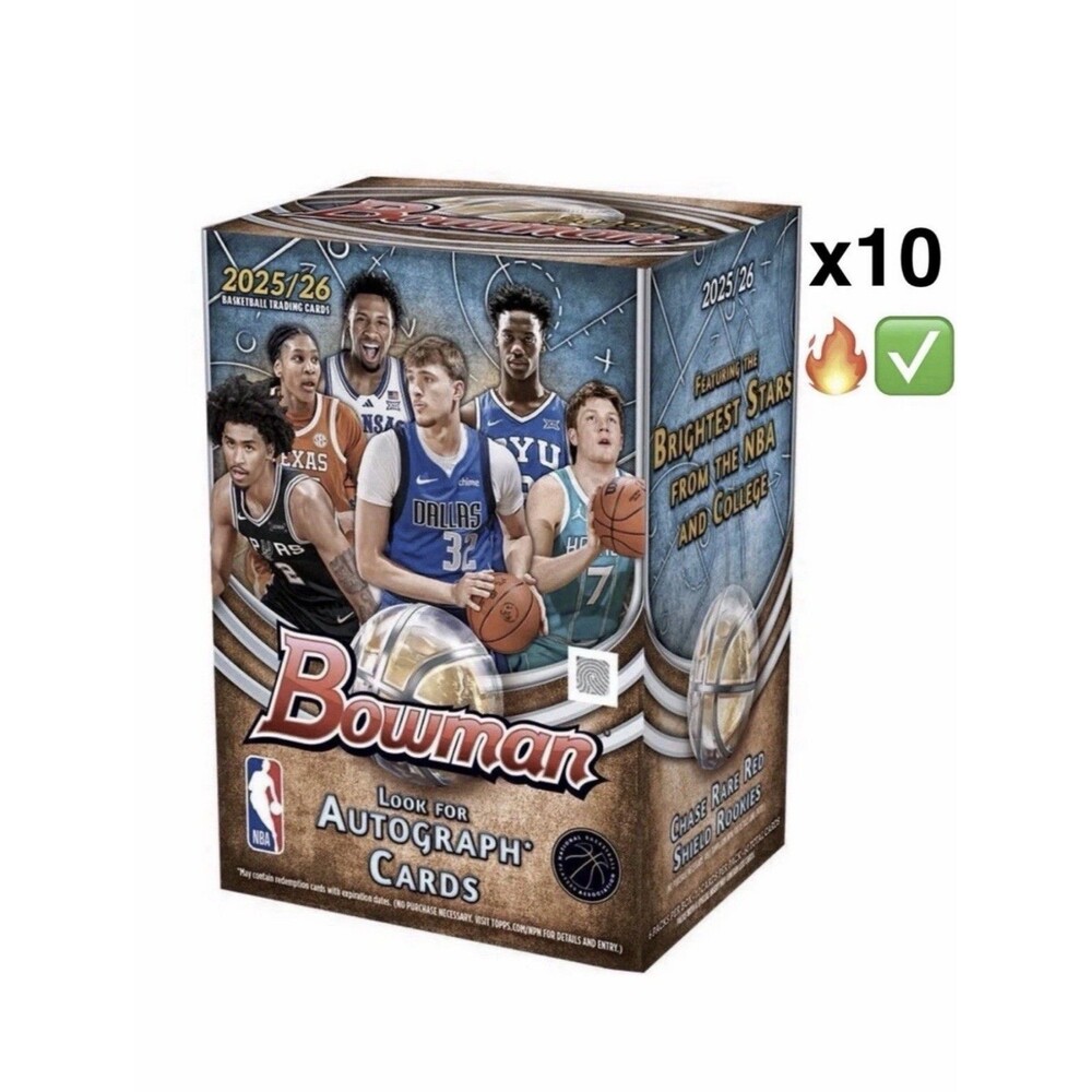 2025-26 Bowman Basketball - Sealed - Value / Blaster Box LOT of 10 IN HANDS
